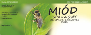Duża etykieta naklejka na miód z spadzi liściastej 100 szt