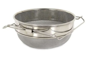 cedzidło sito do miodu podwójne nierdzewne wypukłe