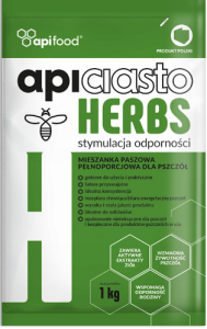 APICIASTO HERBS ciasto pokarm dla pszczół 1 kg 