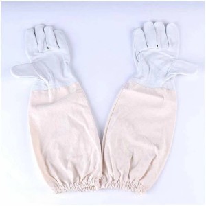 Rękawice pszczelarskie skórzane długie