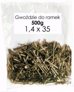 Gwoździe pszczelarskie do zbijania ramek 1,4 x35 - 500g 