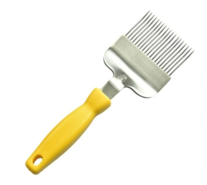 Odsklepiacz widelec do odsklepiania nierdzewny z rączką plastikową 19 igieł