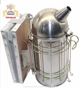 Podkurzacz nierdzewny, okrągły, skóra, średni 27 cm.